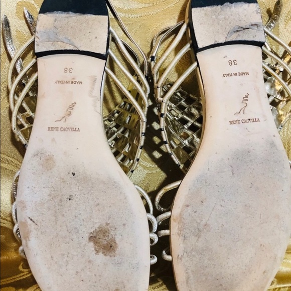 Rene Caovilla leather sandal with crystal details - Picture 7 of 9